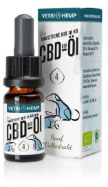 Vetrihemp BIO CBD-Öl für Haustiere bis 10kg 4%, 10ml