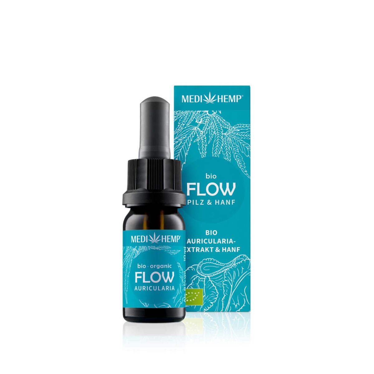 Bio FLOW Auricularia-Extrakt & Hanf, Tropfen, vegan